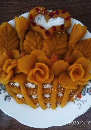 عکسی از دستور حلوا خوشمزه 😋