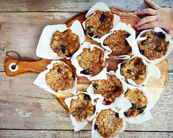 New Recipe Banana and Blueberry Muffins Very Delicious