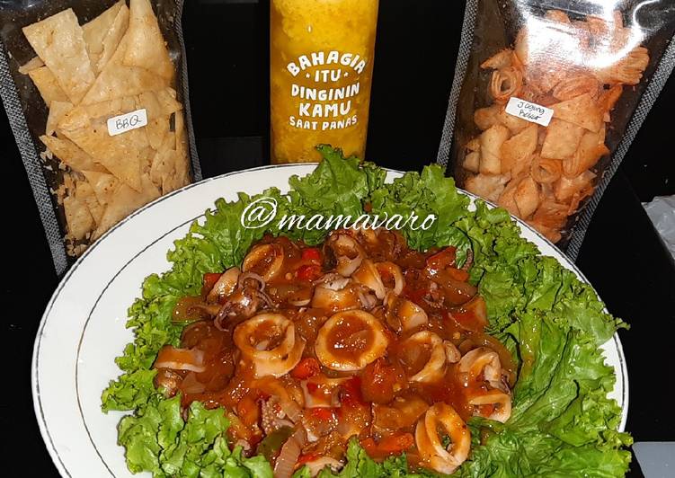 Resep Cumi Saus Padang, Enak Banget