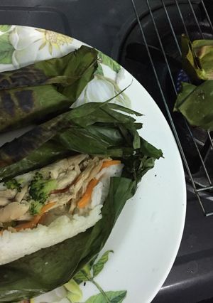 Foto resep Nasi Bakar Ayam suir sehat