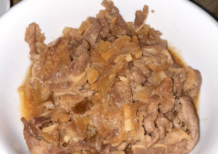 Langkah Mudah untuk Membuat Beef slices ala yoshin🧅ya Anti Gagal