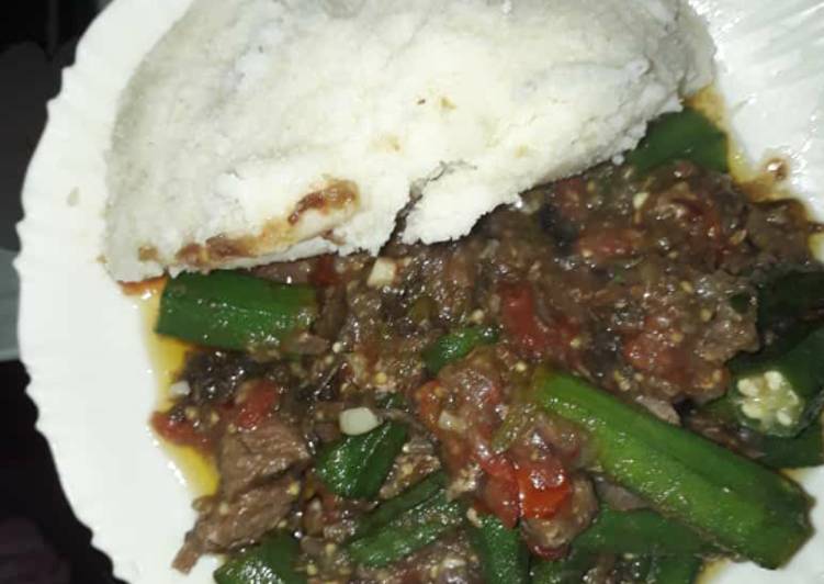 Beef and okra(mabenda)stew #localfoodcontest_mombasa