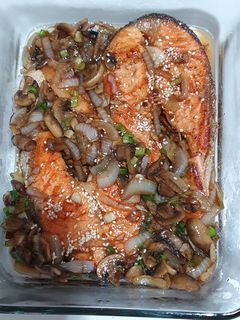 Foto resep Salmon teriyaki