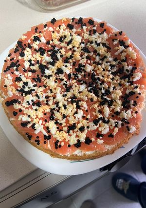 Una foto de Pastel de salmón