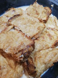 Una foto de Torrijas fit sin huevo 🍞🥛