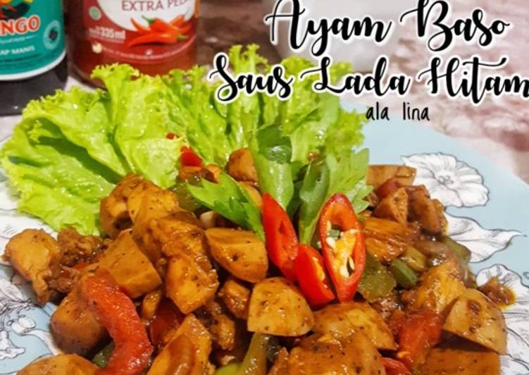 Ayam Baso Saus Lada Hitam