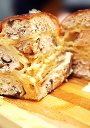 Фото Курица фаршированная блинами По-Царски.
