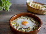 Huevos al plato con setas
