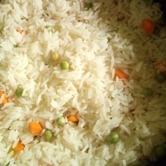 A picture of Vegetables white Rice.