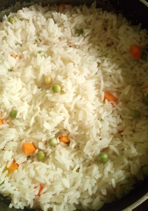 A picture of Vegetables white Rice.