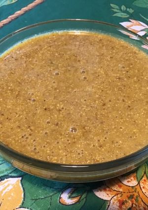 Une photo de Marinade à la moutarde aigre douce, citron confit et épices