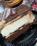 Brownie cheesecake moka