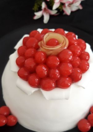 A picture of Princess eggless cake.