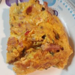 A picture of Ham and Eggs with Capers.