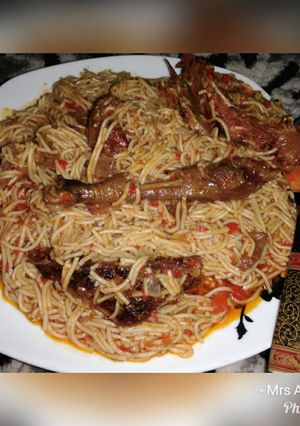 A picture of Dafadukar taliya mai naman kaza.