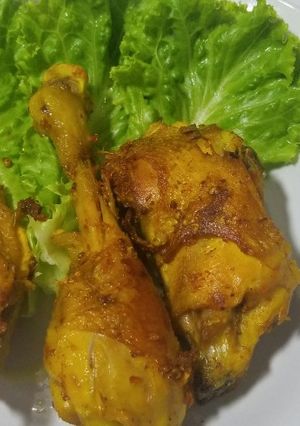 Foto resep Ayam Kampung Goreng bumbu kuning