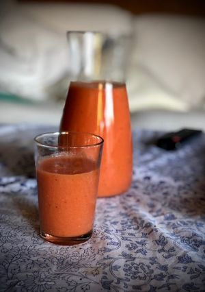 Una foto de Salmorejo de sandía en Thermomix