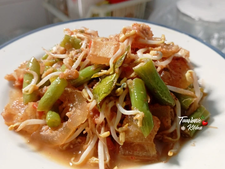 Langkah Gampang Membikin Resep Tumis Buncis Kecambah &amp;amp; Krecek yang Enak Banget Anti Ribet, Menggugah Selera