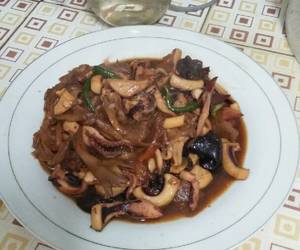 Cara Cepat Cumi jamur bumbu kecap Nikmat Lezat