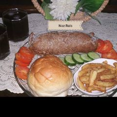 A picture of Beef steam kabab roll.