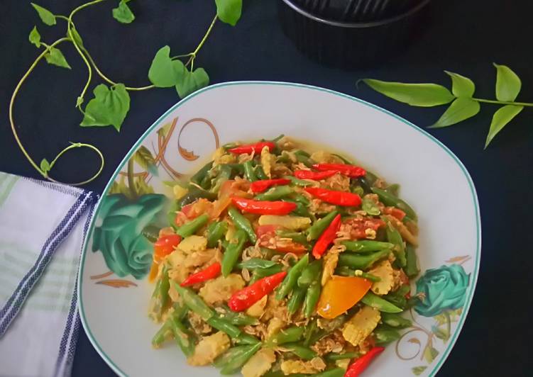 Tumis Buncis Putren Ebi Rebon