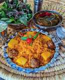 گوجه پلو با گوشت قلقلی