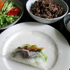 A picture of Temaki (Self-Serve) Rice Paper Rolls.
