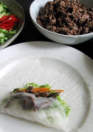A picture of Temaki (Self-Serve) Rice Paper Rolls.