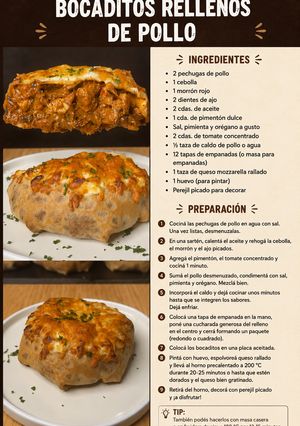 Una foto de Bocaditos rellenos de pollo
