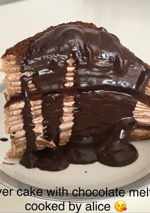 Foto resep Mille crepes cappucino