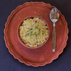 A picture of Kancha Aam Pulao.