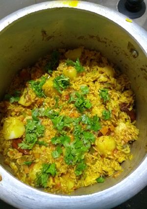 A picture of Masala Bhaji Pulao.