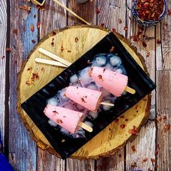 A picture of Rose Rabri Kulfi.