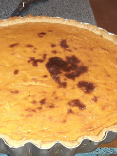Una foto de Tarta cremosa de calabaza