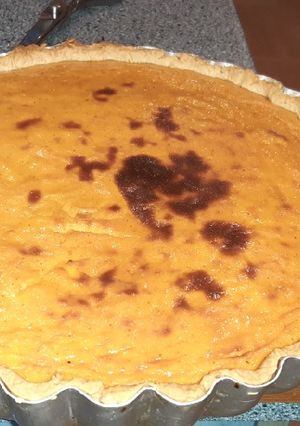 Una foto de Tarta cremosa de calabaza