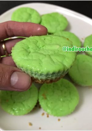 Foto resep Keto Pandan Cheesecake Muffins