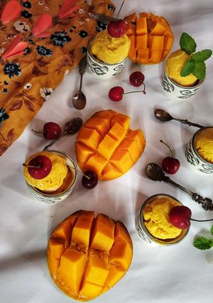 A picture of Mango Ice-cream.