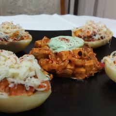 A picture of Paneer Tikka Stuffed Potatoes.