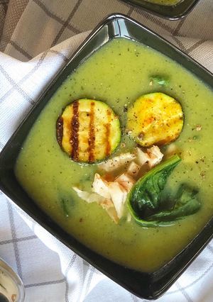 Foto de Sopa de courgette, espinafres Low carb apimentada