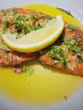 Pan Seared Salmon with Garlic Lemon Butter Sauce