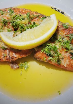 Foto resep Pan Seared Salmon with Garlic Lemon Butter Sauce