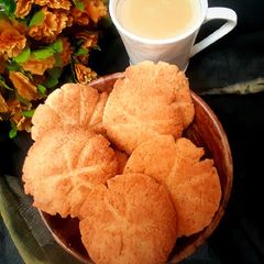 A picture of Semolina coconut cookies (eggless).