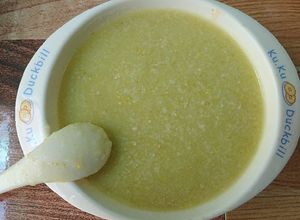 Hình của món Ăn dặm: Cháo đậu hà lan thịt heo.