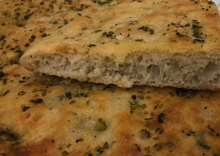 Simple Way to Prepare Perfect Focaccia morbidissima in breve tempo (1 ora e mezza circa compresa la cottura!)