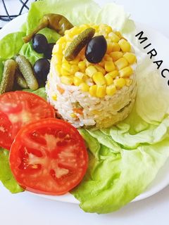 صورة لوصفة سلطة الأرز و الخضر