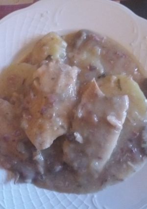 Una foto de Trucha en salsa de champiñones