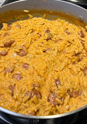 A picture of Cajun Sausage Orzo.