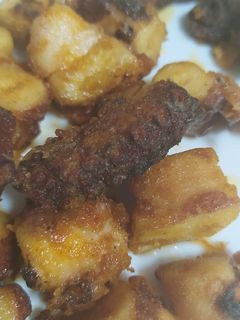 Una foto de Pulpo frito