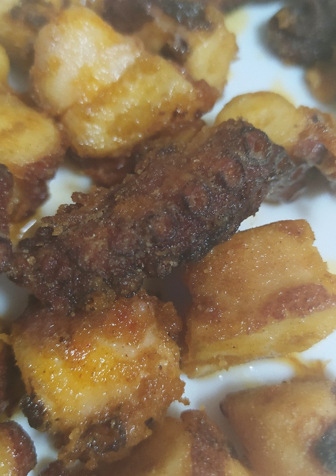Una foto de Pulpo frito