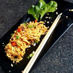 A picture of Peanut Butter Thai Noodles.